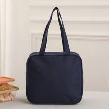 Fashionable Cute Animal Print Insulation Lock Fresh Large Capacity Lunch Box Bag Work With Lunch Insulation Lunch Bag - Blue - View 3