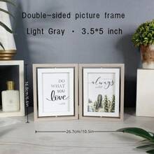 1 套双面旋转小相框 4x6、5x7、3.5x5 英寸，铰链折叠多孔相框拼贴带玻璃面板，垂直相框用于桌面展示，家居装饰，适合圣诞节、婚礼、生日礼物，送给女性、妈妈、奶奶、家人、宠物的照片 - 多色 - 查看 19