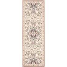 Phantoscope Hallway Runner Rug, Washable Non-Slip Boho Rug Runner With Rubber Backing, Ultra-Thin Classic Floral Painting Stair Runner For Kitchen Entryway Bathroom Stairway - Hồng/Ngà/Xám - Xem 4