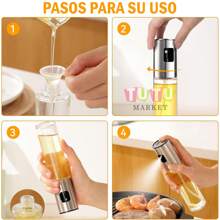 1 Pieza Botella De Aceite De Vidrio Tipo Prensa, Atomizador De Cocina Para Alimentos, Atomizador De Cocina Y Hogar, Botella Rociadora De Aceite Para Parrilla, Herramientas De Cocina, Botella De PuverizacióN De Aceite Para Alimentos Preparados, Fabricado De Vdrio Y Con Aspersor, Ideal Para RocíO LíQuido De Manera Fina Y Uniforme Sobre Los Alimentos, Atomizador De Aceite De Cocina - transparente - Ver 7