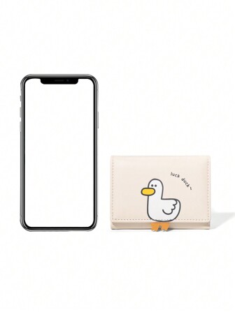 YADAS กระเป๋าสตางค์ขนาดกะทัดรัดลายลูกเป็ด เหมาะเป็นของขวัญ กระเป๋าใส่นามบัตรขนาดเล็ก ของขวัญสำหรับผู้หญิง กระเป๋าสตางค์ กระเป๋าสตางค์ขนาดเล็ก กระเป๋าสตางค์น่ารัก