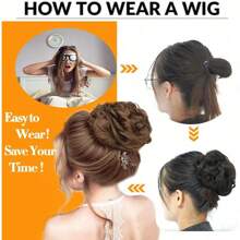 Synthetic Claw Clip Messy Hair Bun Hair Piece Wavy Curly Hair Bun Clip In Claw Chignon Ponytail Hairpieces Synthetic Tousled Updo Hair Extensions Scrunchie Hairpiece For Women