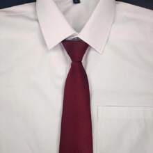 1pc Men's Slouchy No-Tie Zipper Polyester Necktie, Casual Wear And Party Gift Accessory Suitable For Shirts