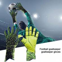 2025 Newest 1Pair Goalkeeper Goalie Soccer Gloves Adult Goal Keeper Field Player Glove Embossed Anti-Slip Latex Palm Soft (Size 6-10),Spring Outdoor Sports, Valentine's Gift
