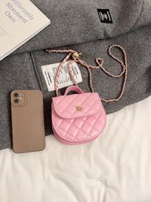 1pc New Fashion Camellia Quilted Embroidery Thread Handbag Shoulder Bag Mini Purse - A - View 5