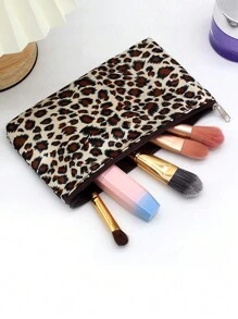 1 件豹纹化妆包，秋冬流行款式盥洗包，方便拉链袋，可爱复古手提包，储物袋，千禧风格包，时尚化妆包，活力优雅手拿包储物包，女包，适合日常使用，旅行，方便轻便的拉链女士化妆包，完美的礼物选择 - 彩色 - 查看 9