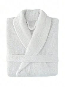 100% American Terry Cotton Bathrobe Basic Stilia Size M, L, XL 380GR. Available In Various Colors. Ultra Soft And Absorbent Fabric.
