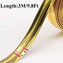 1 pieza Cinta decorativa autoadhesiva de 9.8 pies para protección de esquinas de pared, espejos y muebles - Tira autoadhesiva para decoración de bordes y esquinas en el hogar