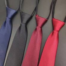 1pc Men's Slouchy No-Tie Zipper Polyester Necktie, Casual Wear And Party Gift Accessory Suitable For Shirts