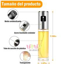 1 Pieza Botella De Aceite De Vidrio Tipo Prensa, Atomizador De Cocina Para Alimentos, Atomizador De Cocina Y Hogar, Botella Rociadora De Aceite Para Parrilla, Herramientas De Cocina, Botella De PuverizacióN De Aceite Para Alimentos Preparados, Fabricado De Vdrio Y Con Aspersor, Ideal Para RocíO LíQuido De Manera Fina Y Uniforme Sobre Los Alimentos, Atomizador De Aceite De Cocina - transparente - Ver 3