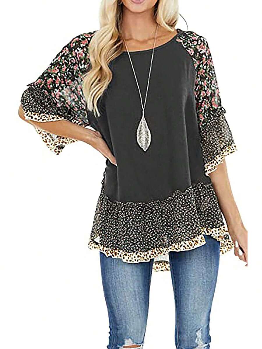 Plus Size Basic Tops - Schwarz - Übersicht 1