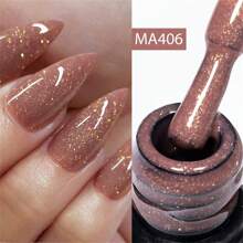 6pcs Shimmer Rubber Base Gel Nail Polish Set, 2 In 1 Sparkle Glitter Nude Pink Rubber Base Gel Polish , Nail Camouflage Color Coat Semi Permanent UV Construction Gel Varnish Soak Off UV LED Manicure Kit Nail Supplies Nail Art Design For Home Salon Gift For Women Nails - 彩色 - 查看 2