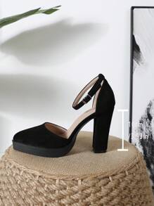 New Spring/Summer Dopamine High Heels Women, 10cm Chunky Heel Waterproof Platform Closed Toe Sandals, Sexy Strap Buckle Party/Pageant Dress Shoes