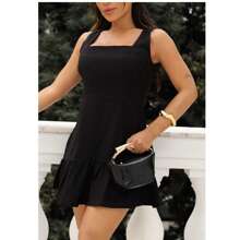 Vestido Babado Liso Alfaiataria Sensoriale