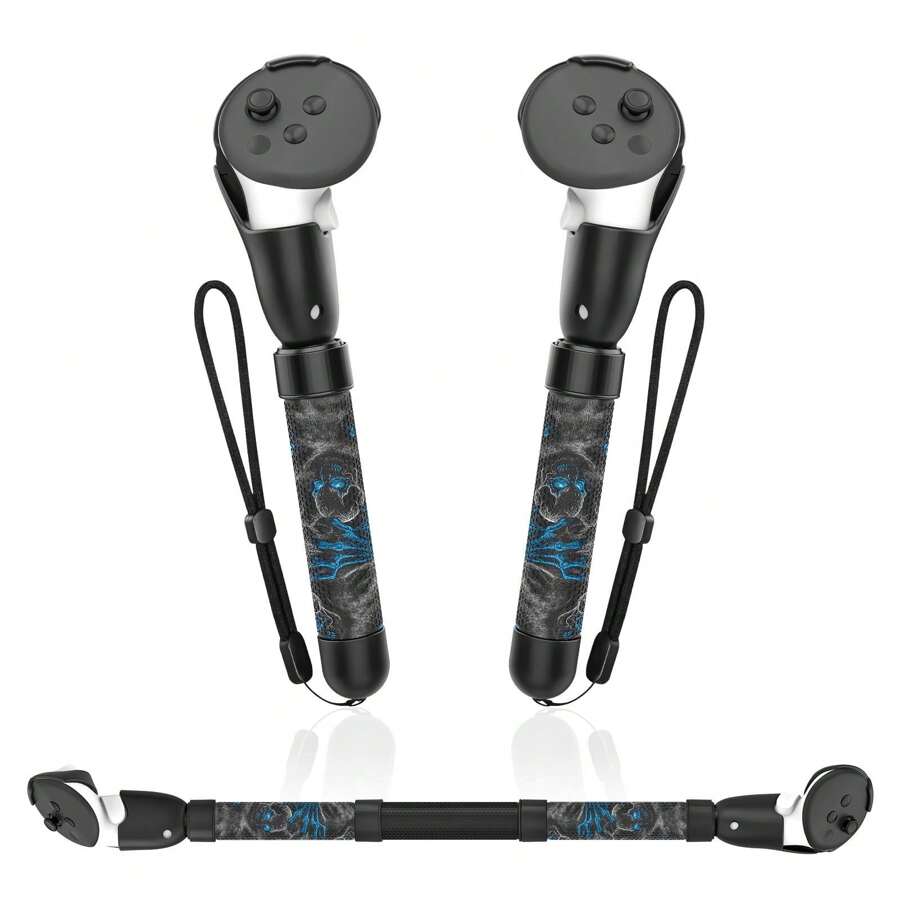 Zybervr Extensiones de controlador Gorilla Tag brazos largos para Quest 3S/3, accesorios de juego de realidad virtual, palos de mango para Quest 3S para Quest 3 Beat Saber Golf Club Baseball