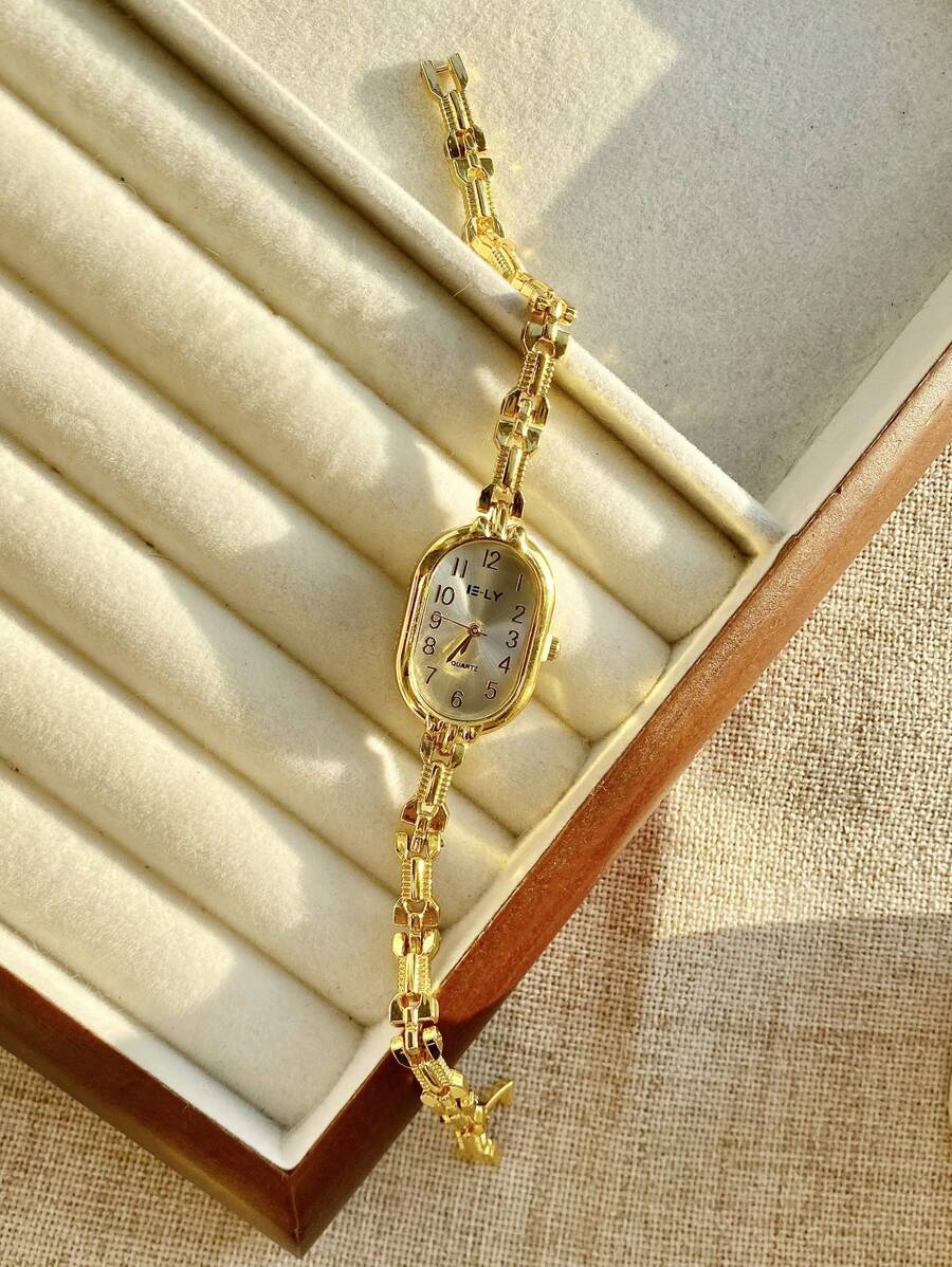 1 件椭圆形阿拉伯数字女士手链手表/优雅正装手表适合派对/礼物 - 均碼 - 查看 1