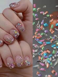 20Pcs/50Pcs K9 Nail Accessories Sparkle Mini Flat Crystal Rhinestone Light Luxury High Quality Inverted Edge Imitation Huazi Cut Nail Art Mixed Accessory, Used For Handnail Decoration Rhinestone, You'Re A Fan Of Small Rhinestones Nail Supplies Nails Nail Charms Nail Gems