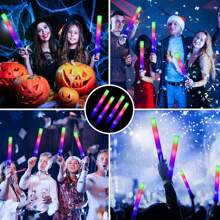 100PCS LED Foam Sticks Light Up With 3 Flashing Modes,Party Supplies For Weddings, Birthdays, Music Festivals, Carnivals, New Year Gifts,Christmas Wand Rally Batons DJ Flashing Glow Stick Party Bulk Foam Glow Sticks With Colorful Flashing Glow In Dark Party Supplies, Glow Stick Bulk Party Pack For Wedding,Raves,Concert,Camping,Sporting Events,Pool Party - Multicolor - View 9