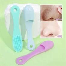 1pc Gentle Silicone Nose Brush Massage Scrubber With Portable Exfoliating And Pore Cleansing Beauty Tool, For Smooth And Delicate Skin - Fragrance-Free And Easy To Clean - Multicolor - View 4