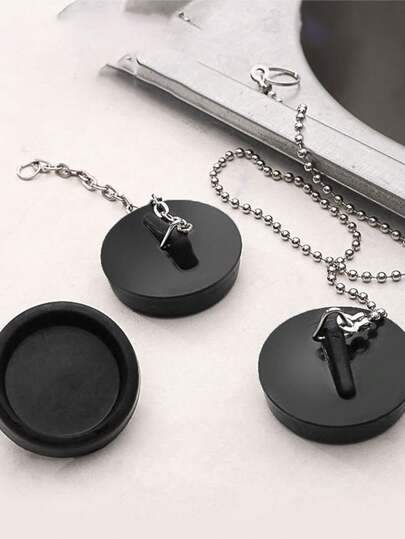 1 peça de tampão de bloqueio de água para cozinha, tampão de borracha para vedação de água de banheira, tampão de transbordamento para pia, vazamento de piso de banheiro