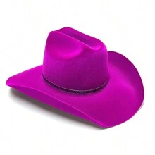 Country Hat For Men And Women, American Country Unisex, Traditional Band, Rodeo Party, Cowboy Show - Rose Red - View 3