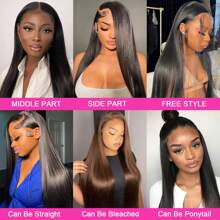 Straight Lace Front Wigs Human Hair 13x4 HD Transparent Lace Front Human Hair Wigs Brazilian Virgin Hair Lace Frontal Wig 200% Density Pre Plucked With Baby Hair Hairline