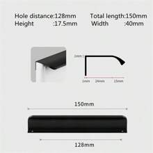 1 Stück Aluminium-Legierung unsichtbare Möbelgriffe seitliche Montage ohne Bohren für Kleiderschrank Schrank Schubladen Knöpfe Möbelbeschlag