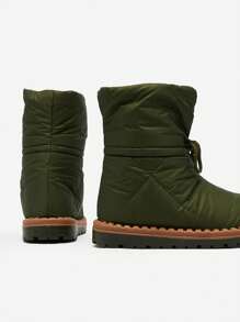 Royalfashion Damen Slip-On Schneestiefel - Grün - Übersicht 3