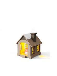 1 件雪屋夜灯加湿器，USB 圣诞雪人桌面氛围装饰件，家用香薰空气加湿器，LED 静音超声波便携式室内加湿器，适用于圣诞节假期家居装饰卧室客厅办公室床