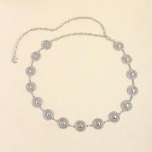 1-Pack Metal Hollow Small Circle Waist Chain, Suitable For Jeans Dress Decoration, Women's Daily Outdoor Casual Wear Summer, School