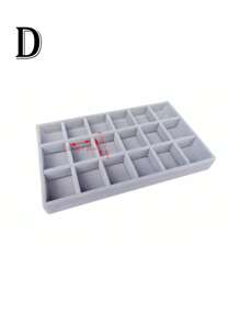 9pcs Fashion Ring Box Earring Jewelry Storage Box (Dustproof Without Cover), Minimalist Jewelry Display Tray, Home Use, Back To School Gift - Grey - View 15