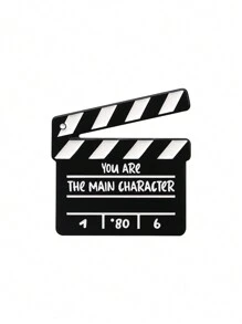 1/2 Peças Broche Criativo de Claquete de Cinema, Emblema de Desenho Animado, Joia da Moda Adequada para Uso Diário de Homens e Mulheres, Pode Ser Preso em Roupas e Mochilas