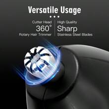 SOLIMPIA 三合一电动剃须刀、理发器和鼻毛修剪器套装，男士专用，新品上市，往复式剃须刀 - 藍色 - 查看 11