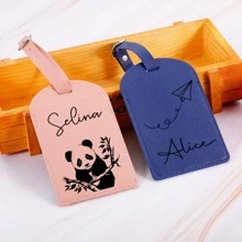 个性化行李牌、皮革登机牌、新娘结婚礼物、派对礼物、定制旅行配件、情侣行李牌、旅行度假 - 彩色 - 查看 5