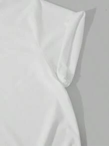 Camisa con estampado de letras para mujer Camiseta casual suelta con estampado gráfico - Blanco - Ver 4