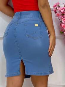 SAIA JEANS evangélica barra babado