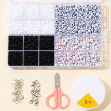 5 Sets Of 24 Colors High-Quality Fastcolour Rice Pearl Letter Beads For DIY Fashionable Jewelry - Rice Beads Letters - View 2