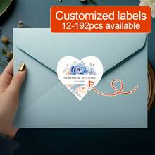 Floral Name Stickers For Wedding Decor - Customizable And Personalized Labels For Adding Names And Dates To Favors, Gift Wrapping, And Invitations, Creating A Romantic Detail For Your Celebration - Flower Wedding - View 1