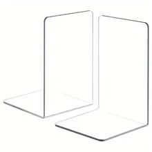 Giá đỡ sách Acrylic trong suốt 6 chiếc, trang trí bàn làm việc, giá sách, chặn sách, thích hợp để đựng văn phòng phẩm, văn phòng, đồ dùng học tập, lưu trữ sách - Nhiều màu - Xem 4