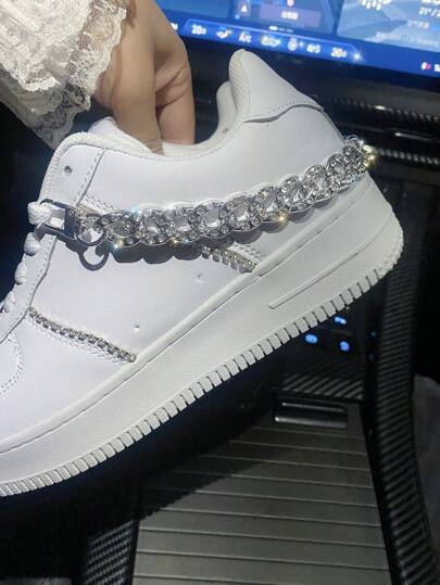 1/2 件时尚锌合金旋转弹簧钩 ABS 水钻链装饰适用于靴子、滑板鞋、背包 - 节日、派对和特殊场合的完美礼物