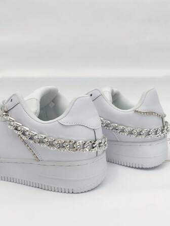 1/2pcs Fashion Zinc Alloy Rotary Spring Hook ABS Rhinestone Chain Decor For Boots, Skateboard Shoes, Backpacks - Perfect Gift For Holidays, Parties And Special Occasions