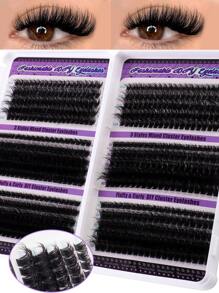 CMAYOME 270/600/640 Pcs Mixed D Curling Eyelash Number Extension Kit Contains 10D+20D+30D+40D/50D +60D+80D+100D DIY Eyelash Extension Artificial Mink Eyelash - Premium D Curling Natural Curling Personal Eyelash Bundle DIY Eyelash Extension - Reusable, Lightweight, Easy To Apply, Reusable, A Non-Irritating Gift For A Loved One Lash Clusters, Eyelash Clusters, Individual Eyelashes, Lashes, Fake Lashes