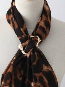 1pc Asymmetrical Metal Custom Designed Large Hijab Scarf Clip Holder Women Brooch - Multicolor - View 3