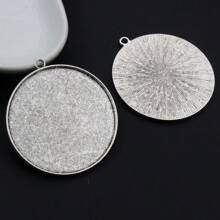 5pcs Fits 40mm Cabochons Pendant Blank Base Setting Bezel Trays For DIY Jewelry Making Accessories Findings - Pendant Cabochon Base - View 19