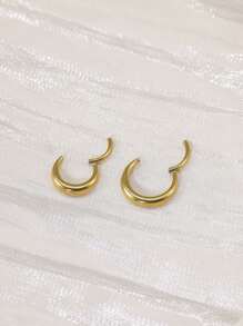 1pc 316l Stainless Steel Smooth Surface Chunky Nose Ring Hoops Cartilage Earring Ear Cuff Water Drop Hinge Clicker Septum Ring For Men And Women, 16g Septum Rings Septum Piercing Jewelry 8 Mm 10 Mm, Chunky Hypoallergenic Gold Hoop Earrings, Nose Piercing, Nose Rings For Women, Septum Rings Jewelry, Nose Studs, Nose Piercin, Nose Peircing, Piercing Piercing - Multicolor - View 9