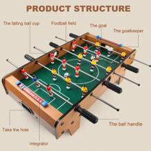 Foosball Game Table 2-In-1 Two-Player Competition With Football Ice Hockey Wooden Board Game Toys - Multicolor - View 3