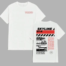 Tokkyo GTR T-Shirt Unisex 100% Cotton Streetwear New Release Shipping Various Colors!! - 白色 - 查看 1
