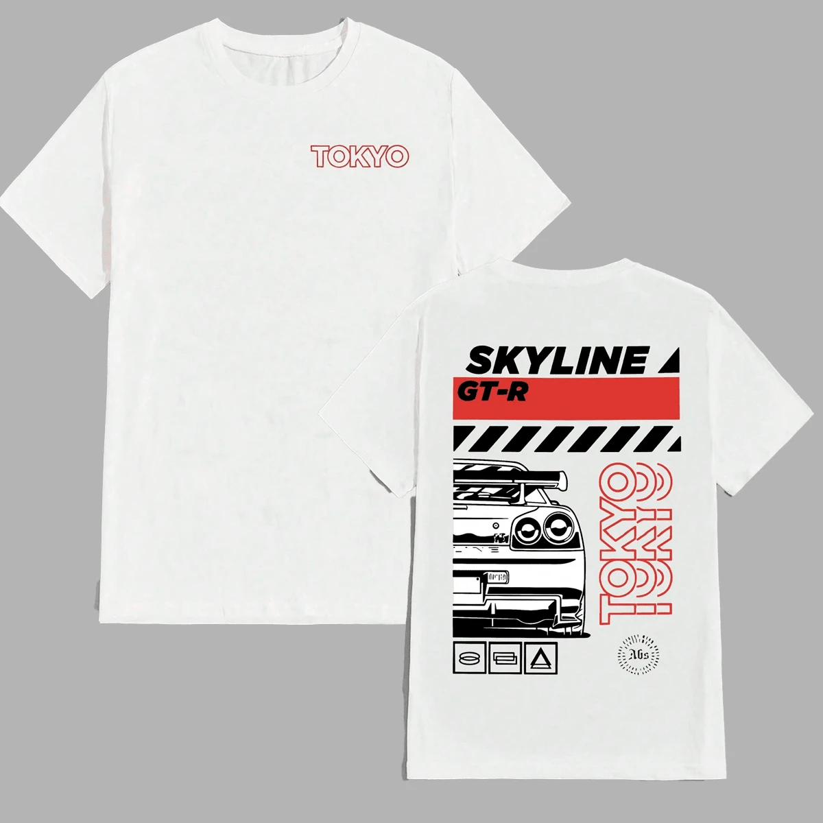 Tokkyo GTR T-Shirt Unisex 100% Cotton Streetwear New Release Shipping Various Colors!! - 白色 - 查看 1