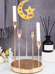 1pc Luxury Ramadan Candlestick Nordic Retro Romantic Table Candle Dinner Props Home Decoration Accessories, Dining Table Coffee Table Living Room Desktop Decoration, Tree Candlestick Decoration, Wedding Decoration Ramadan Decoration