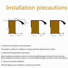 1 Stück Aluminium-Legierung unsichtbare Möbelgriffe seitliche Montage ohne Bohren für Kleiderschrank Schrank Schubladen Knöpfe Möbelbeschlag